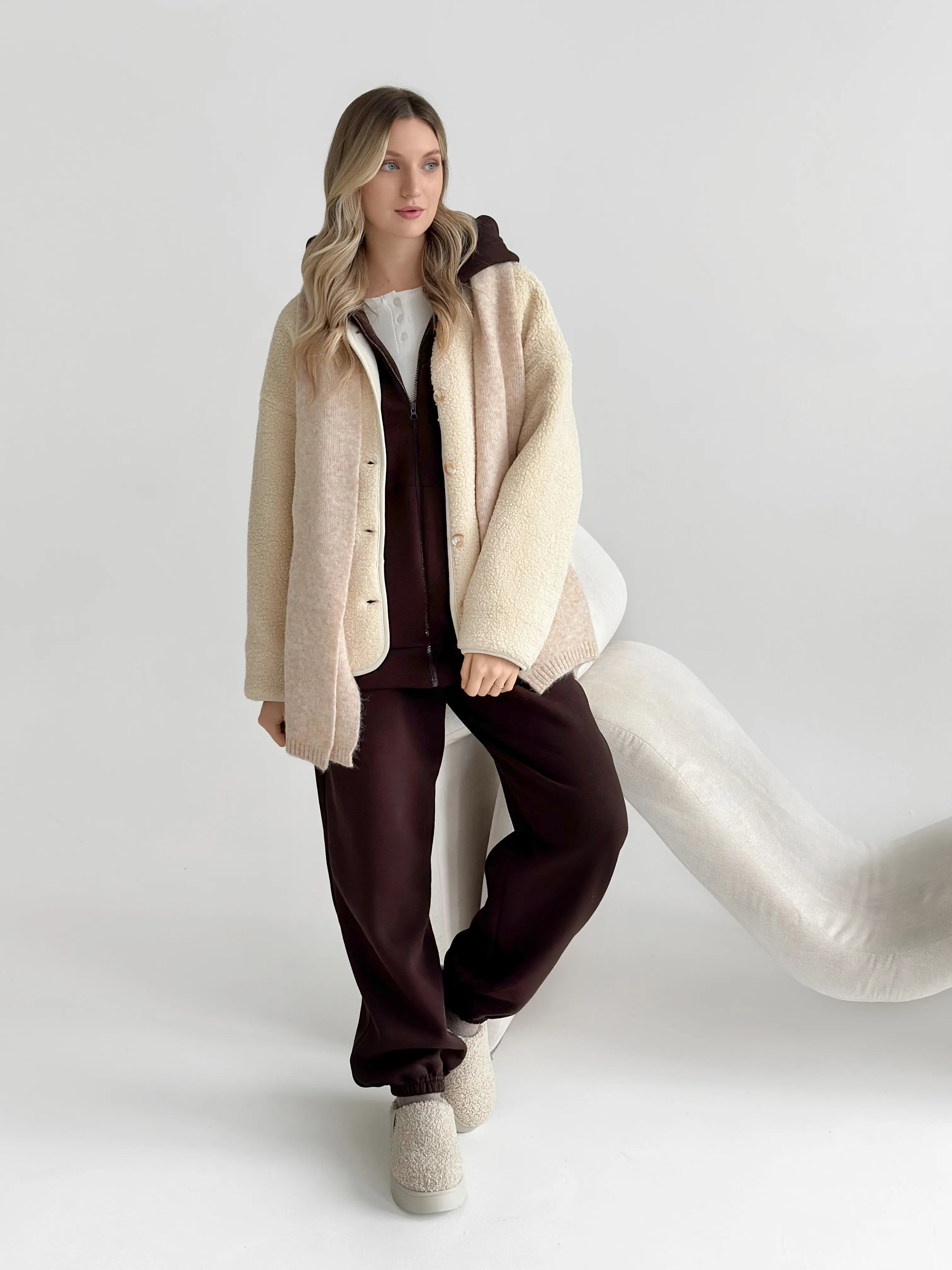 Suit Jacket and Pants (flat) 3-thread insulated brown