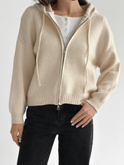 Milk zipper cardigan
