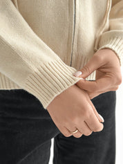 Milk zipper cardigan