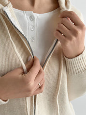 Milk zipper cardigan