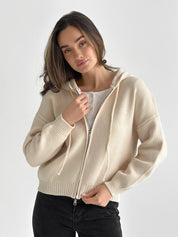 Milk zipper cardigan