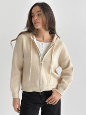 Milk zipper cardigan