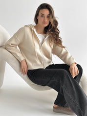 Milk zipper cardigan