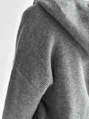 Gray with zipper cardigan
