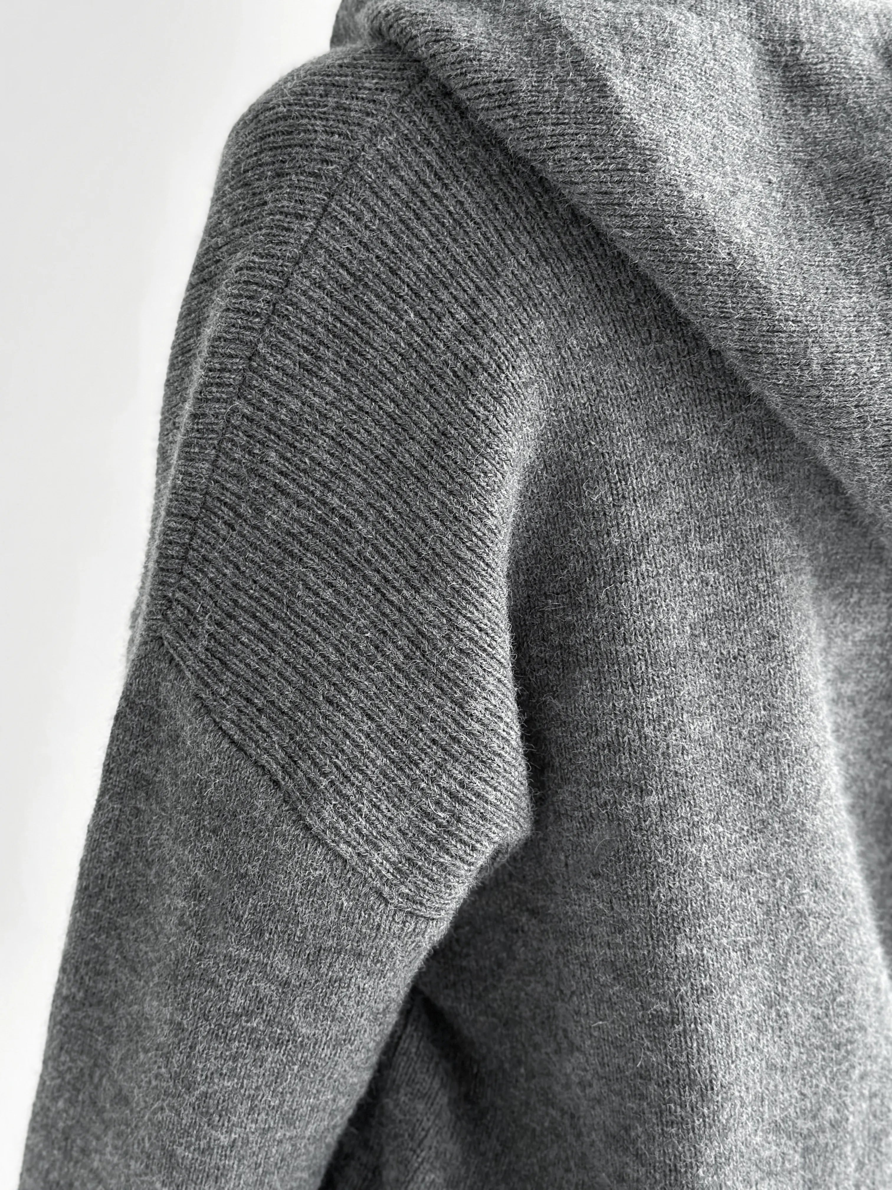 Gray with zipper cardigan