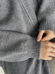Gray with zipper cardigan