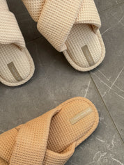 Women's slippers HS-VL waffle cappuccino