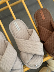 Women's slippers HS-VL waffle X gray