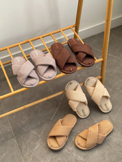 Women's slippers HS-VL waffle cappuccino