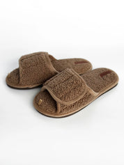 Women's slippers HS open TEDDI brown