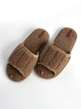 Women's slippers HS open TEDDI brown