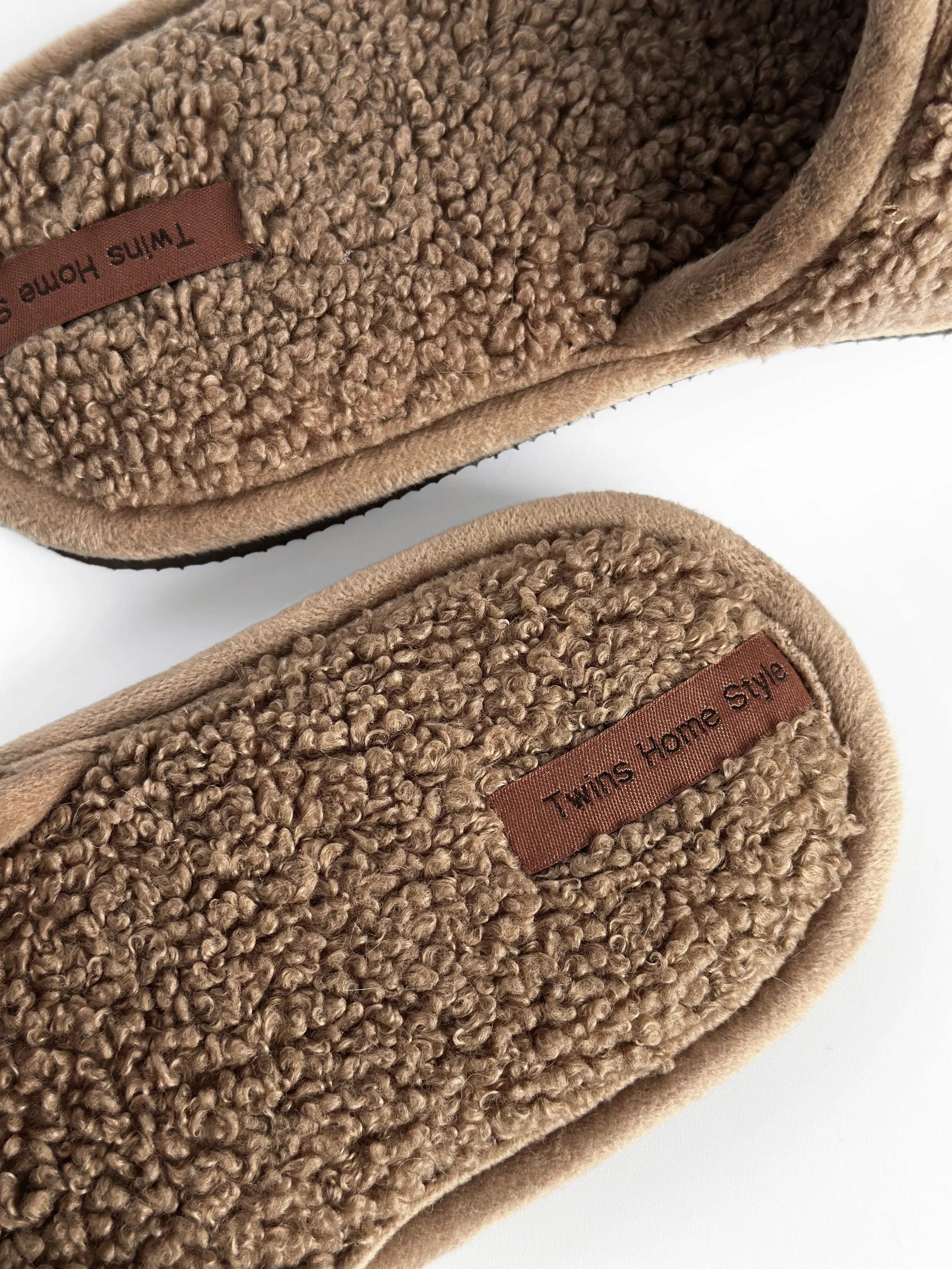 Women's slippers HS open TEDDI brown