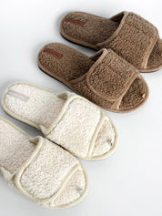 Women's slippers HS open TEDDI brown