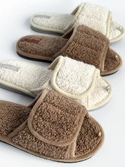 Women's slippers HS open TEDDI brown