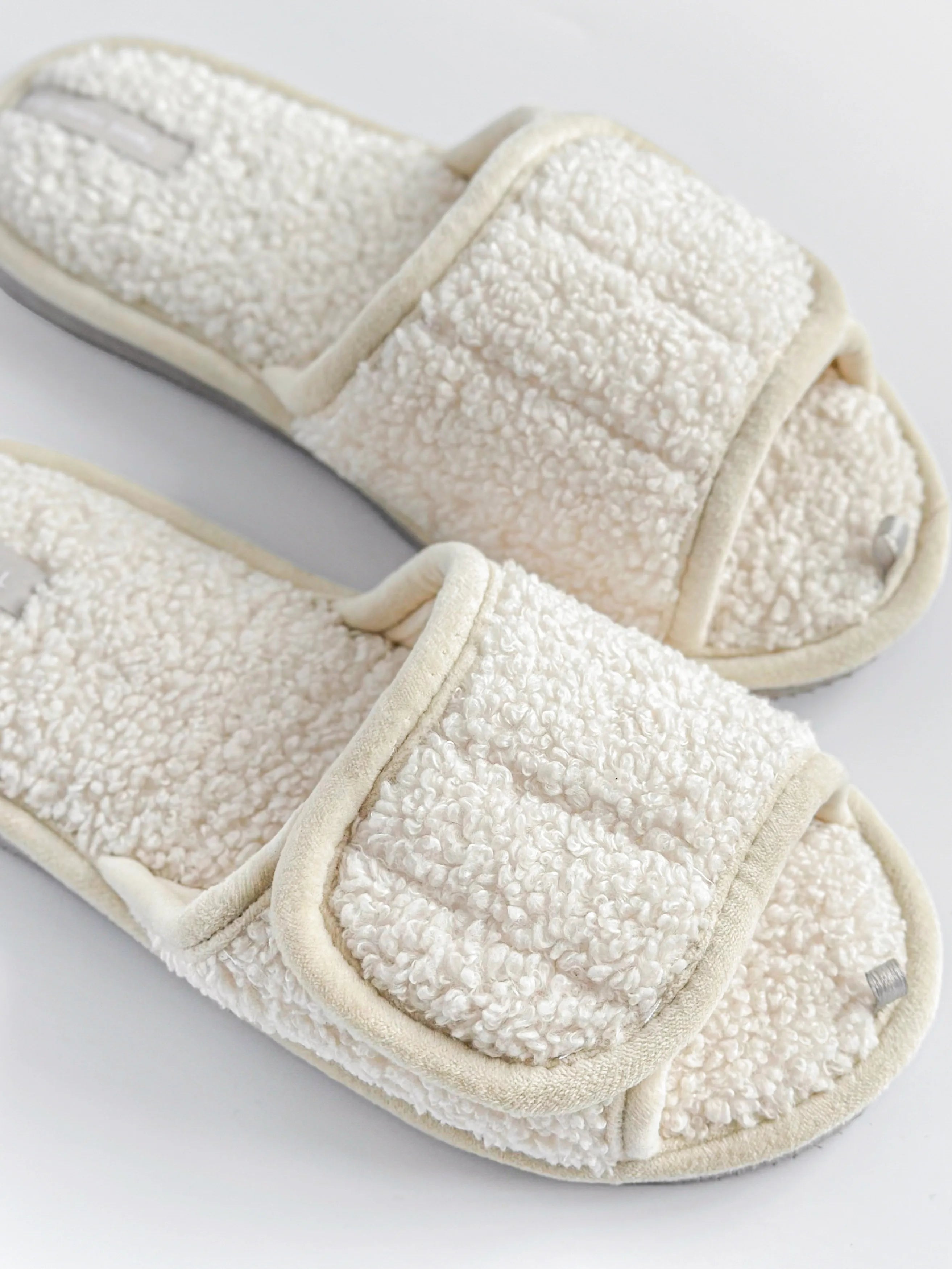 Women's slippers HS open TEDDI white