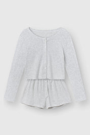 Ribbed shorts gray