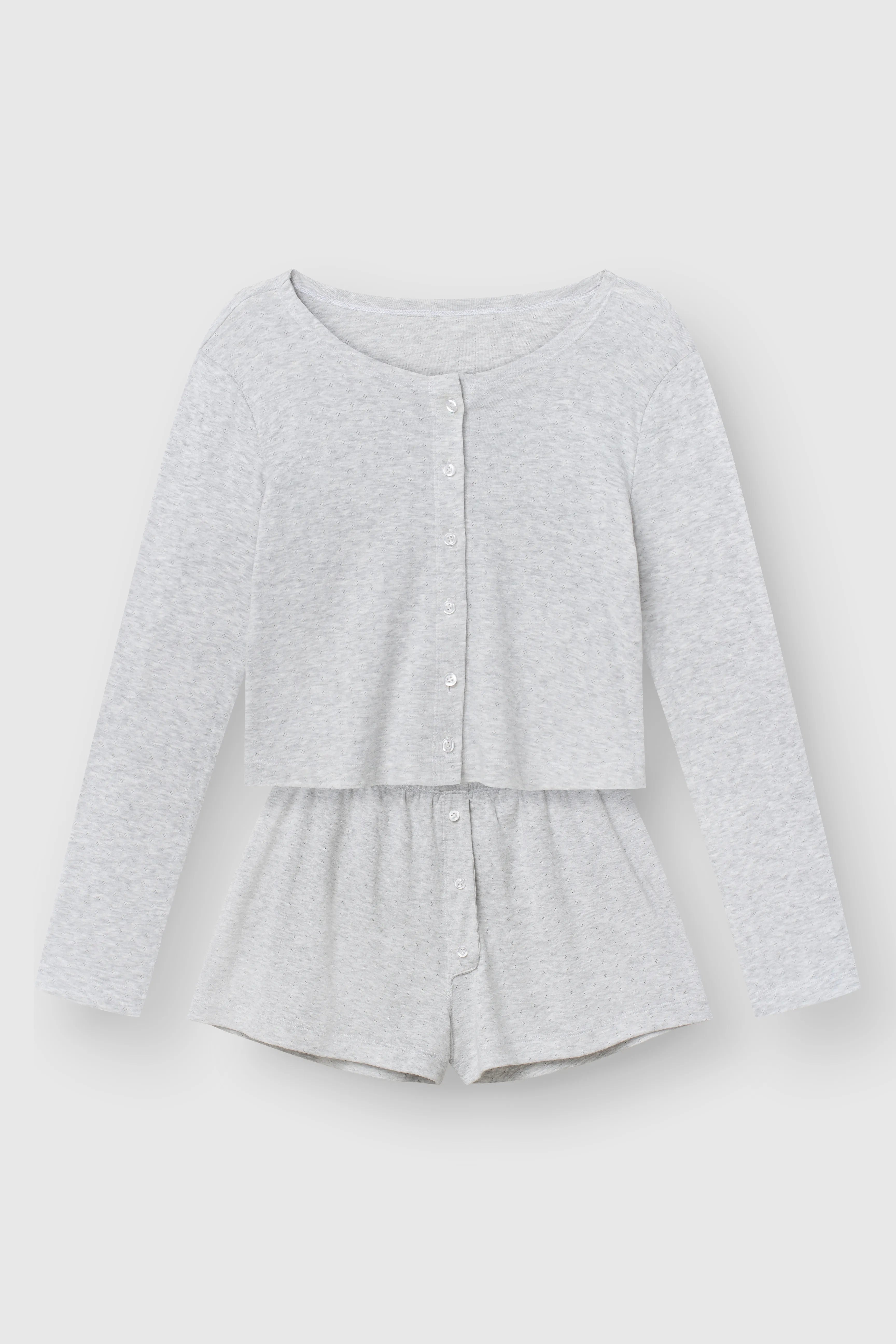 Ribbed shorts gray