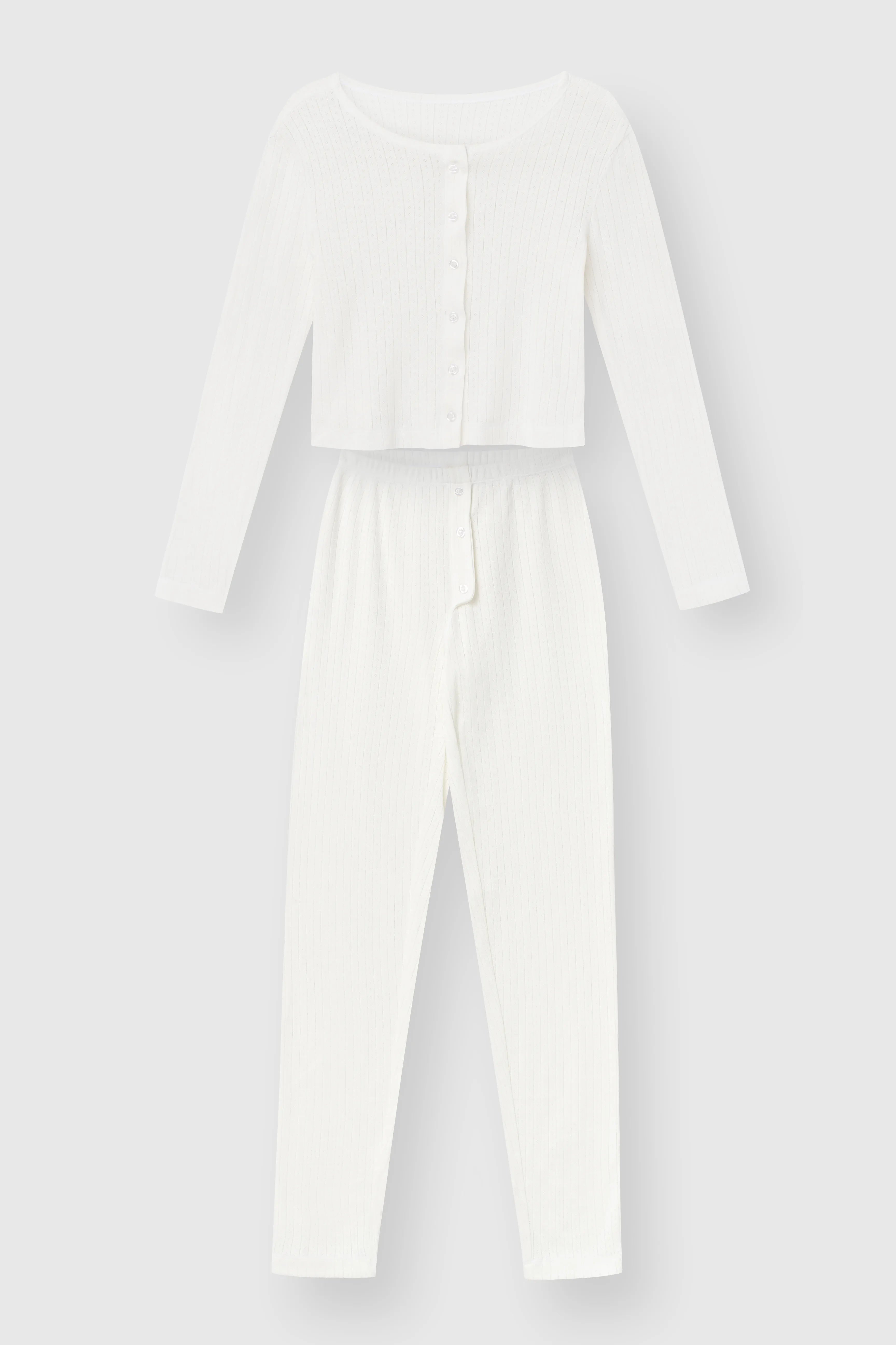 Ribbed milk joggers