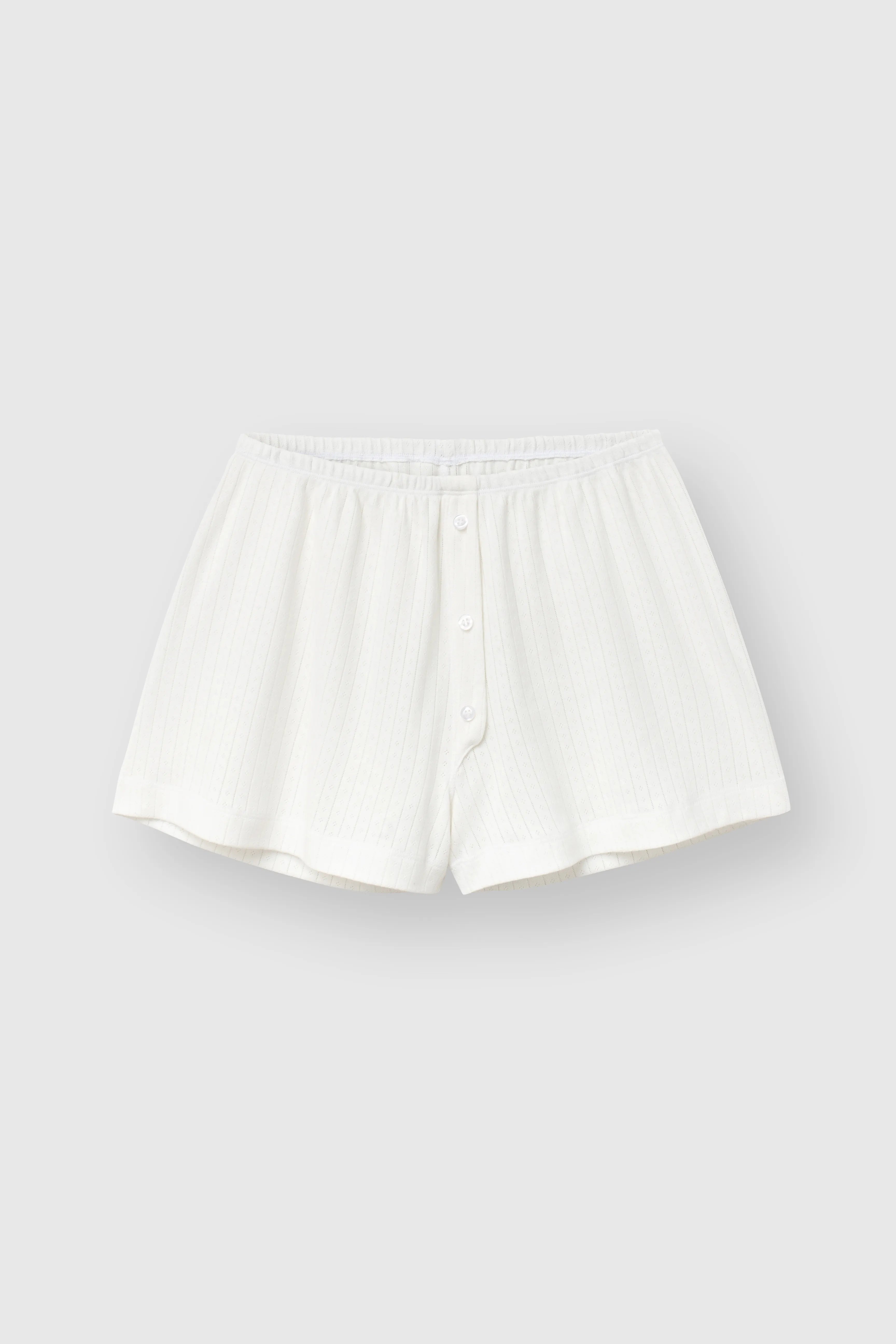 Ribbed shorts milky