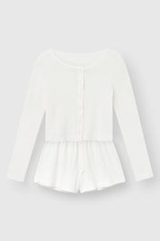 Ribbed shorts milky