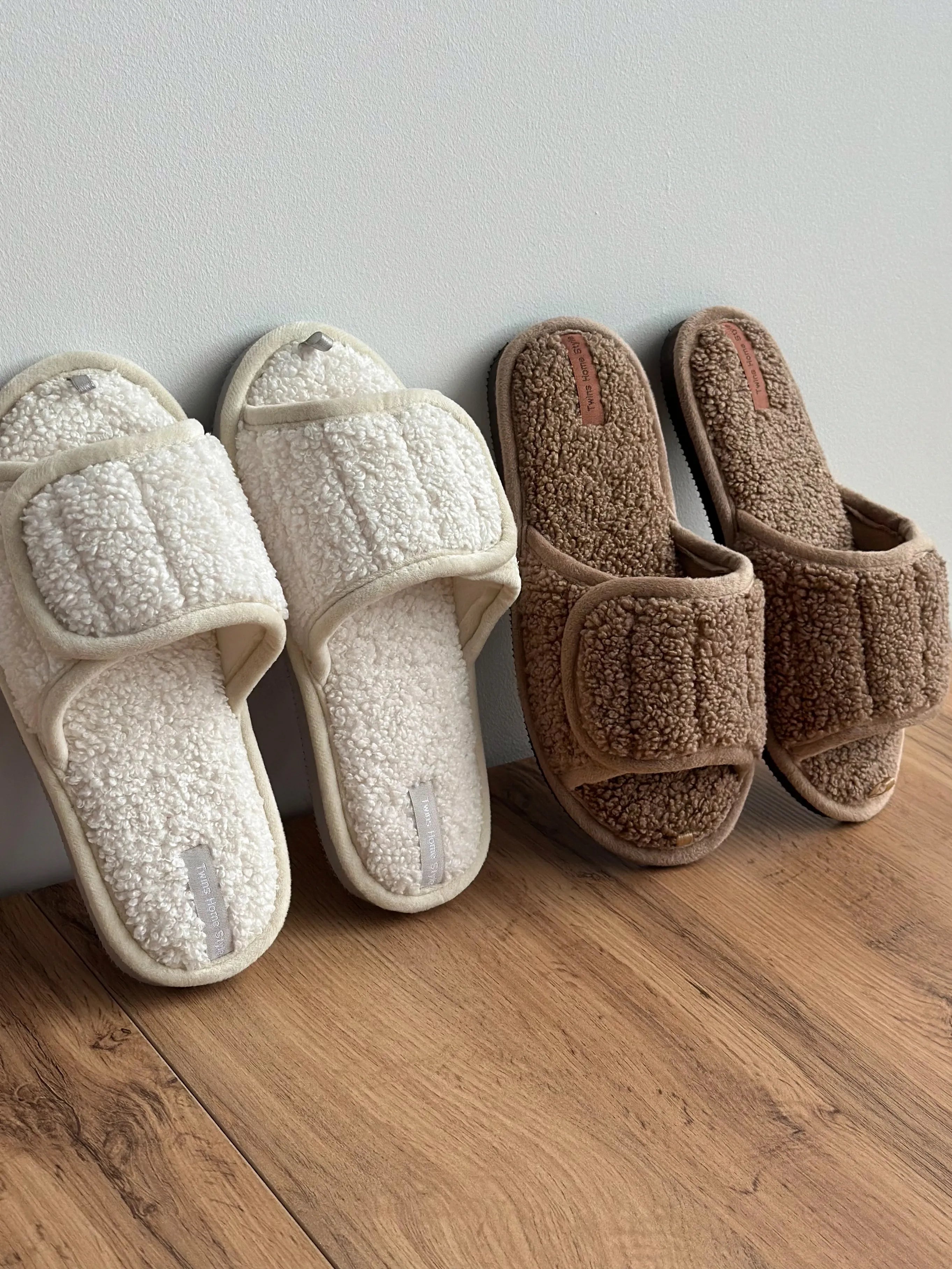 Women's slippers HS open TEDDI brown