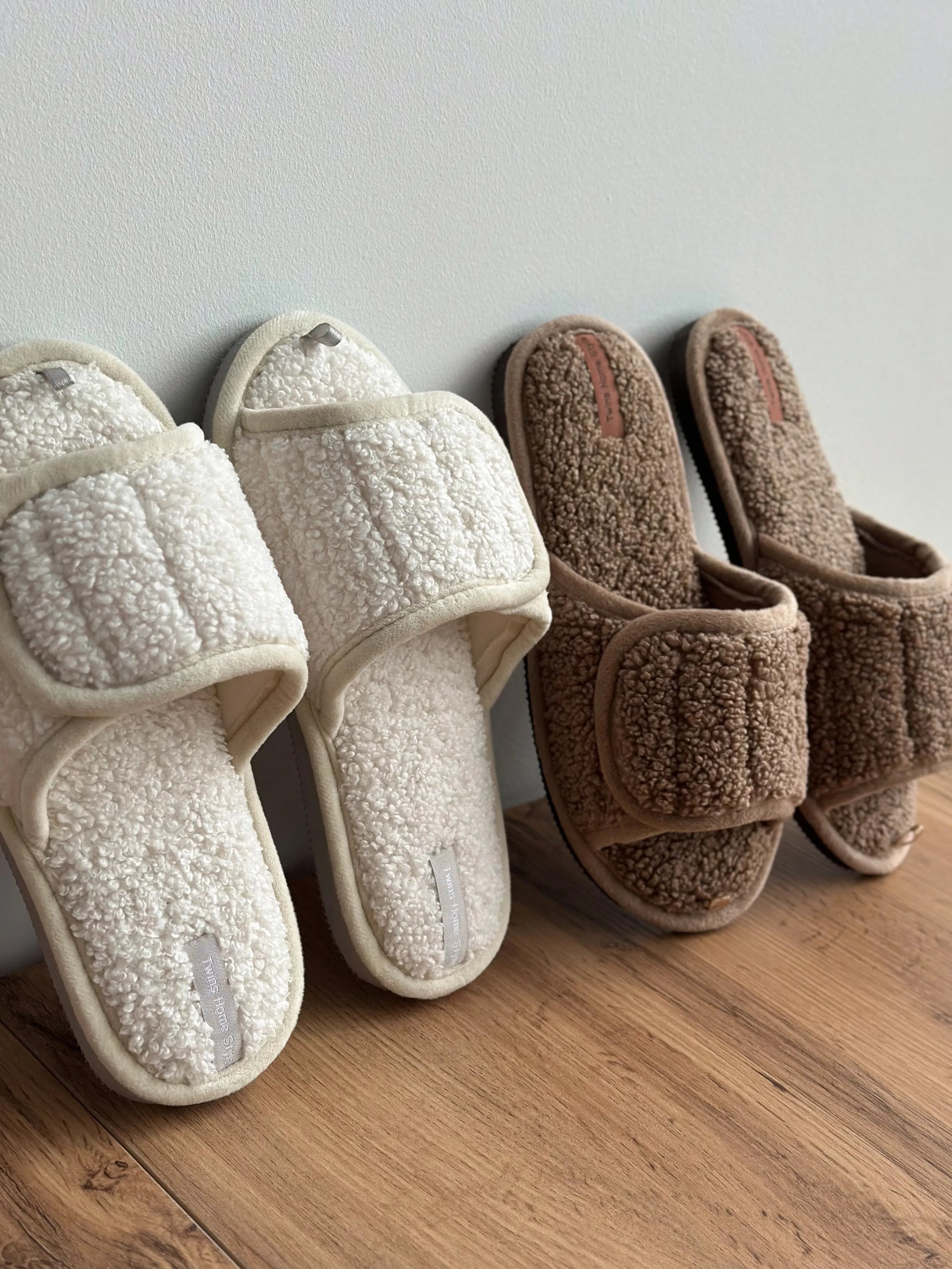 Women's slippers HS open TEDDI brown