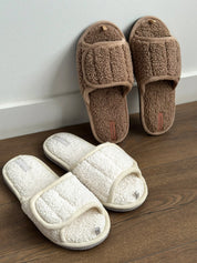 Women's slippers HS open TEDDI brown