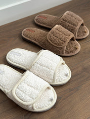 Women's slippers HS open TEDDI brown