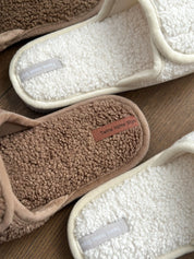 Women's slippers HS open TEDDI brown
