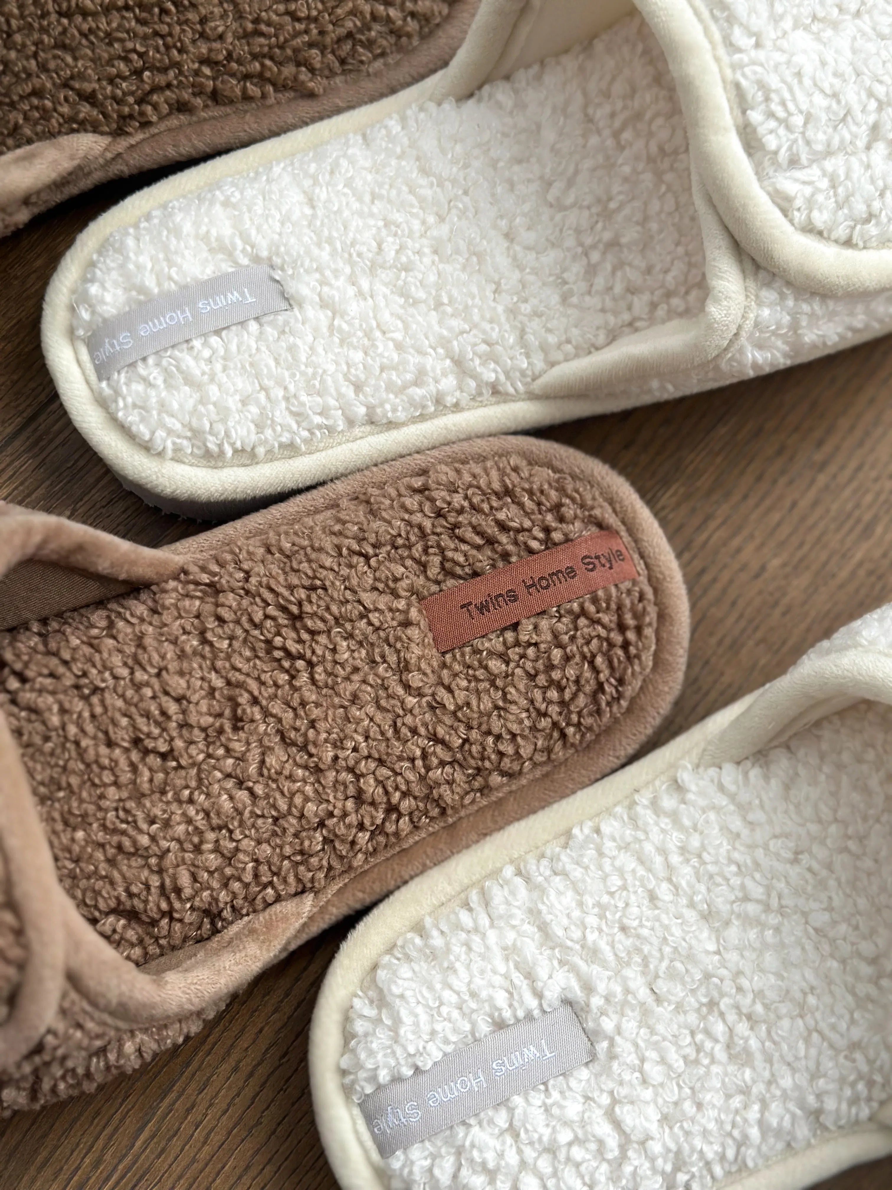 Women's slippers HS open TEDDI brown