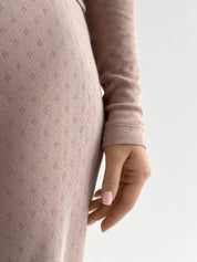 Ribana knitted suit, wide pants and long sleeves