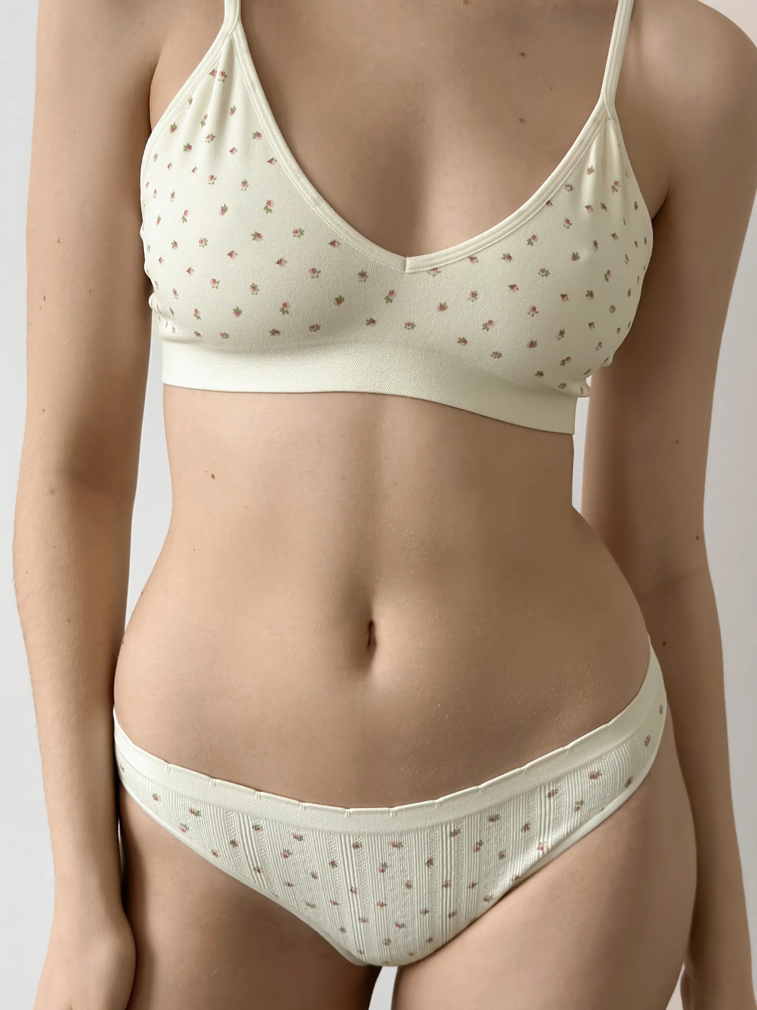 Basic milky rose lingerie top