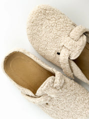 Women's Teddy clogs with strap, milky
