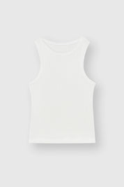 Ribbed T-shirt milk color