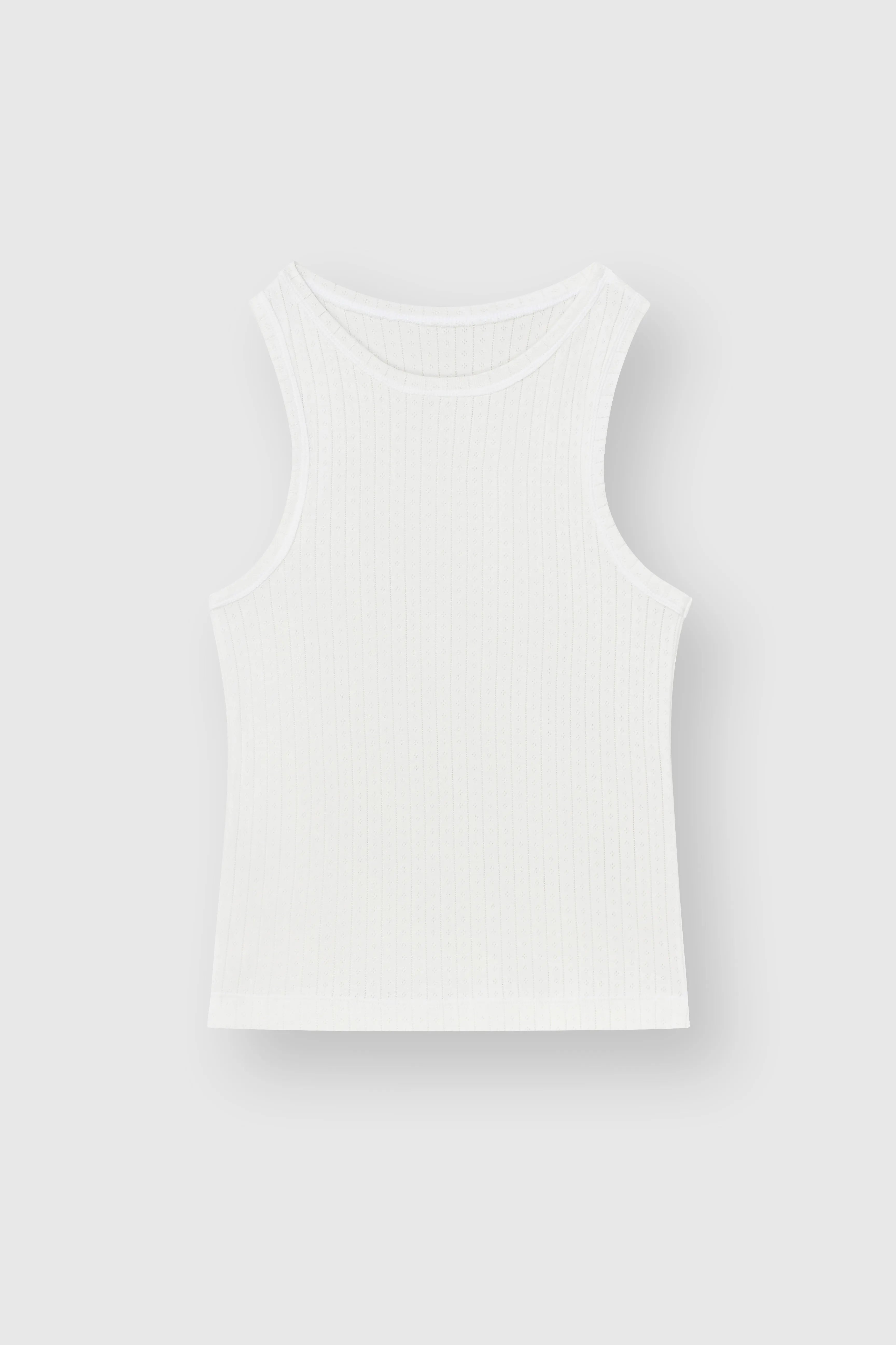 Ribbed T-shirt milk color