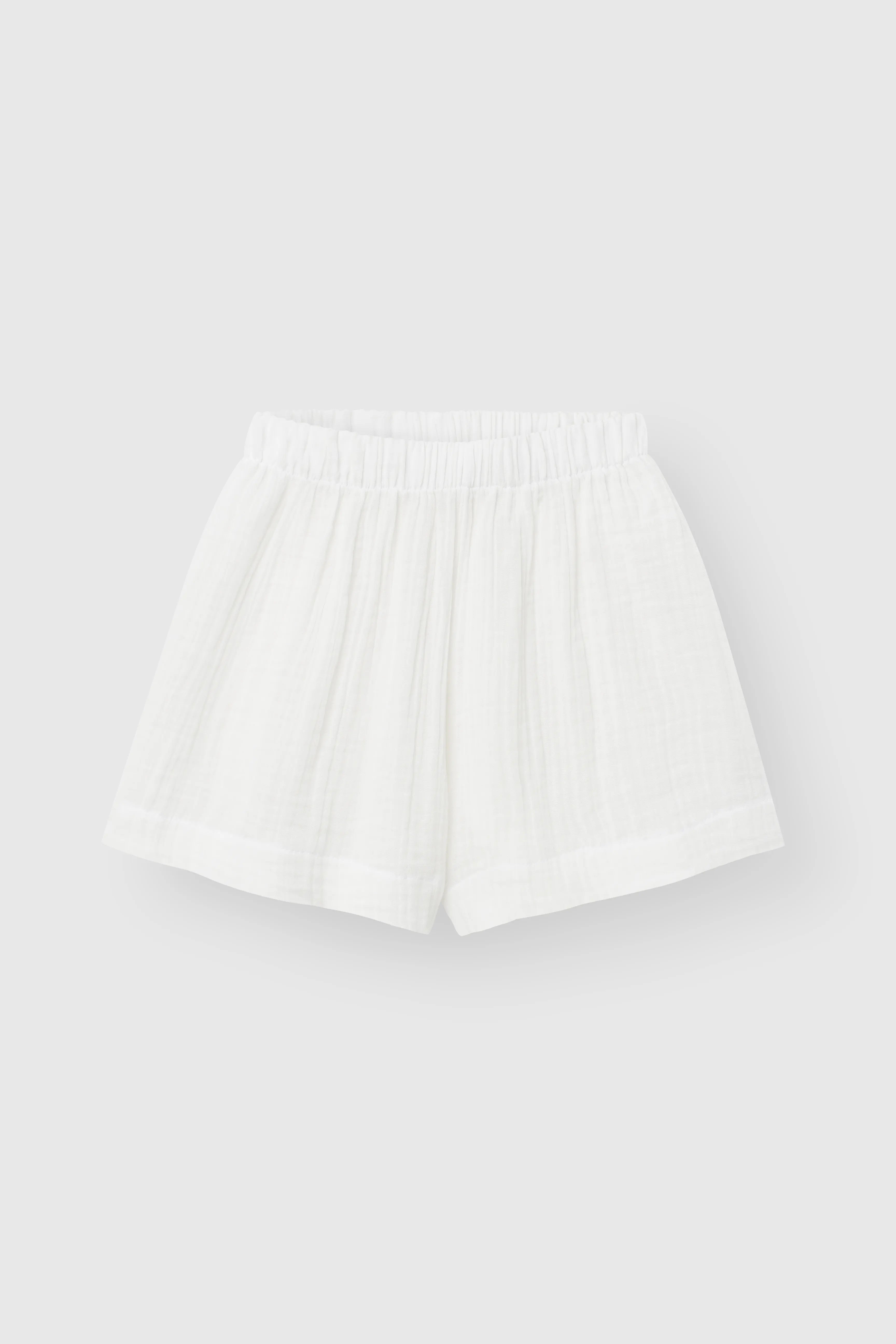 Muslin set 2-layer kimono+shorts white