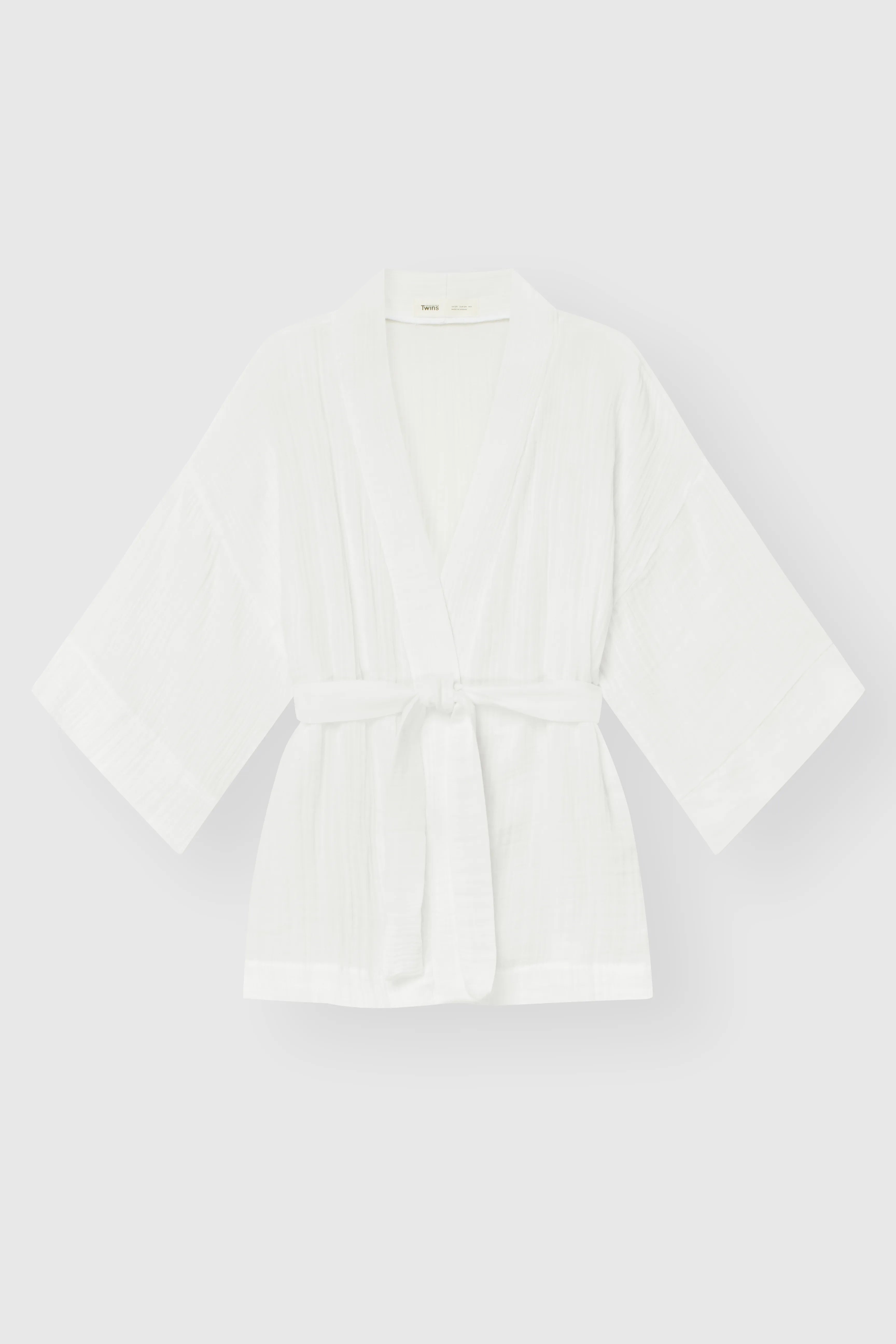 Muslin set 2-layer kimono+pants white
