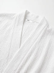 Muslin set 2-layer kimono+shorts white