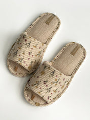 Women's slippers HS-VL corduroy Provence beige