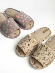 Women's slippers HS-VL corduroy Provence beige