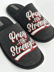 Men's slippers HS-VL closed melange graphite with PVC sticker