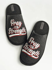 Men's slippers HS-VL closed melange graphite with PVC sticker