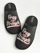 Men's slippers HS-VL closed melange graphite with PVC sticker