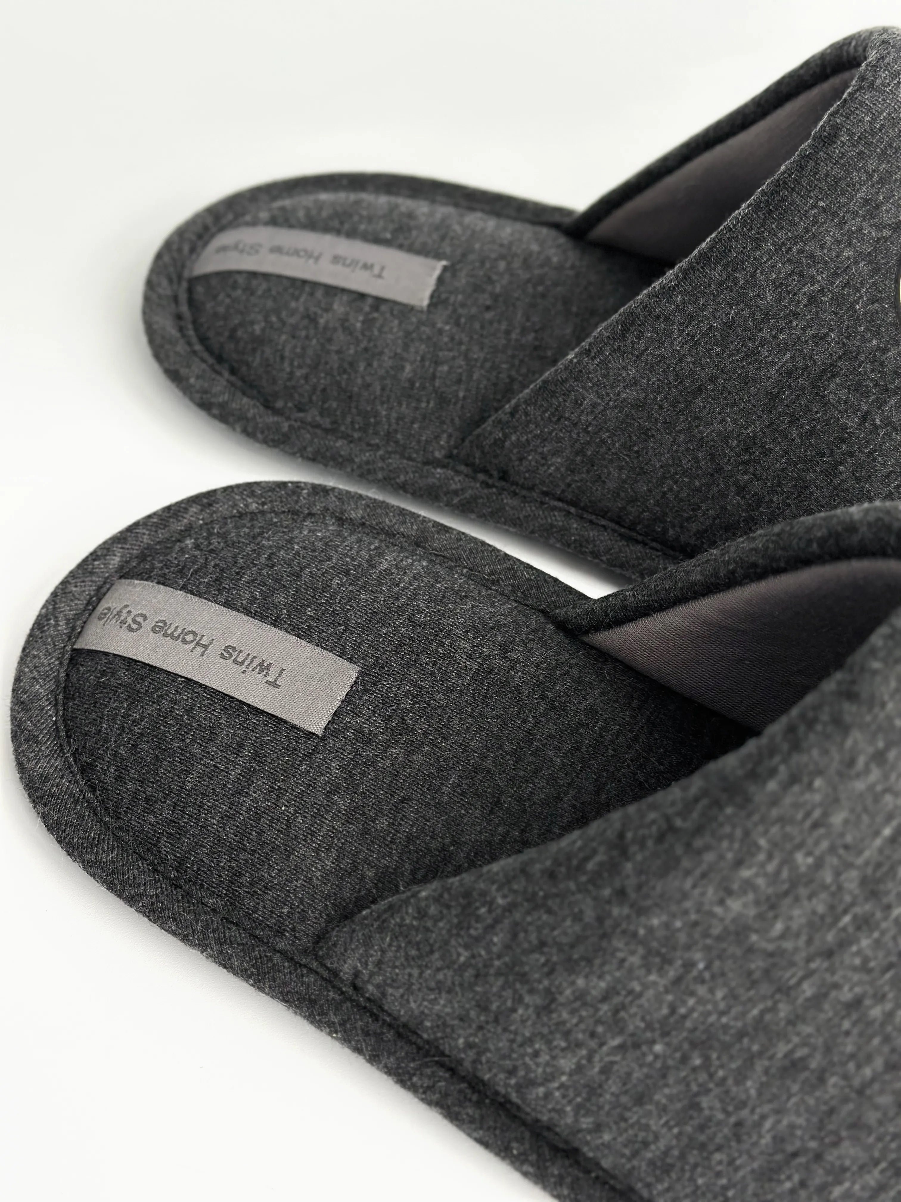 Men's slippers HS-VL closed melange graphite with PVC sticker