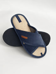 Men's slippers HS-VL corduroy X blue