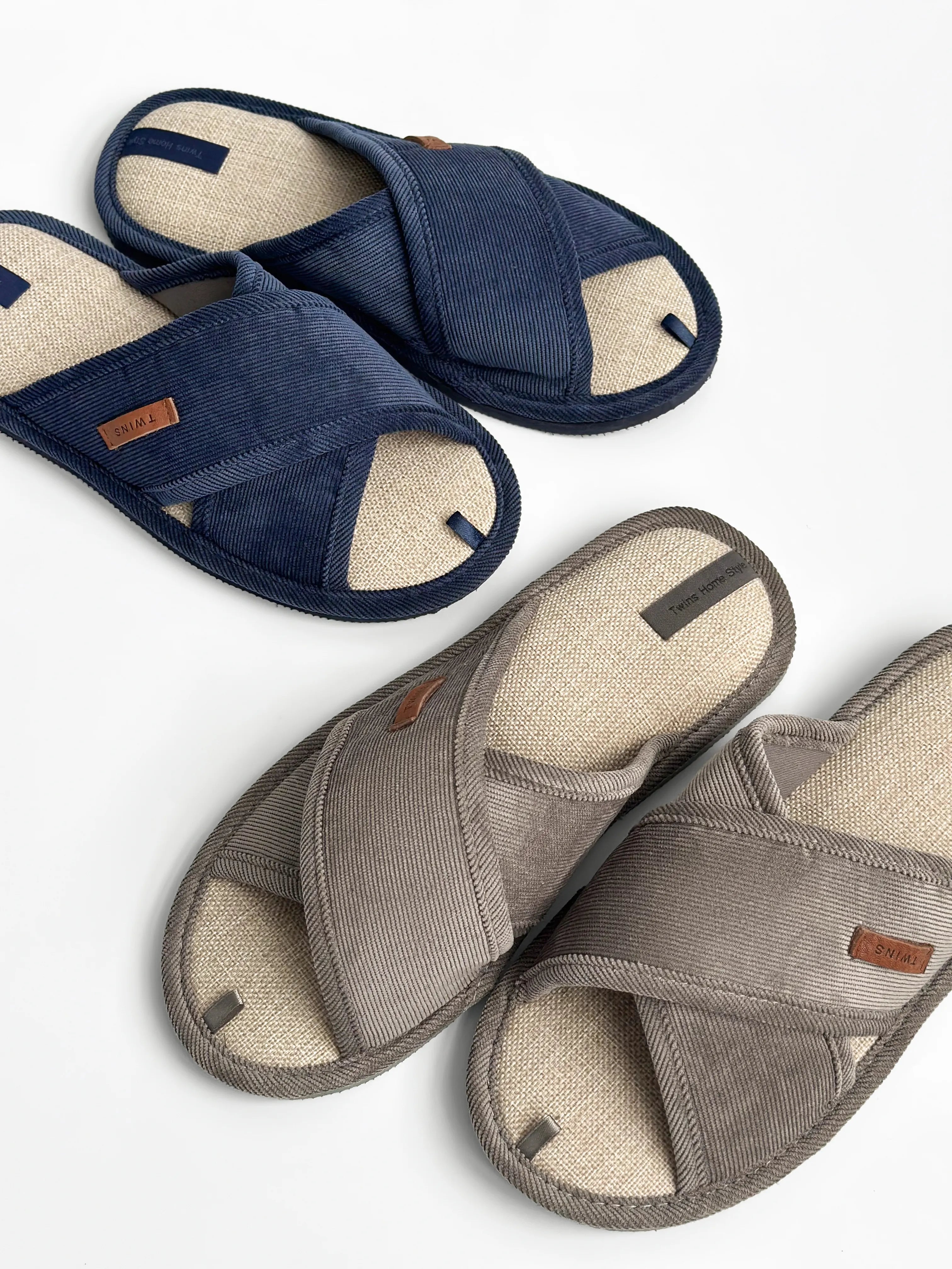 Men's slippers HS-VL corduroy X blue