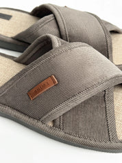 Men's slippers HS-VL corduroy X gray