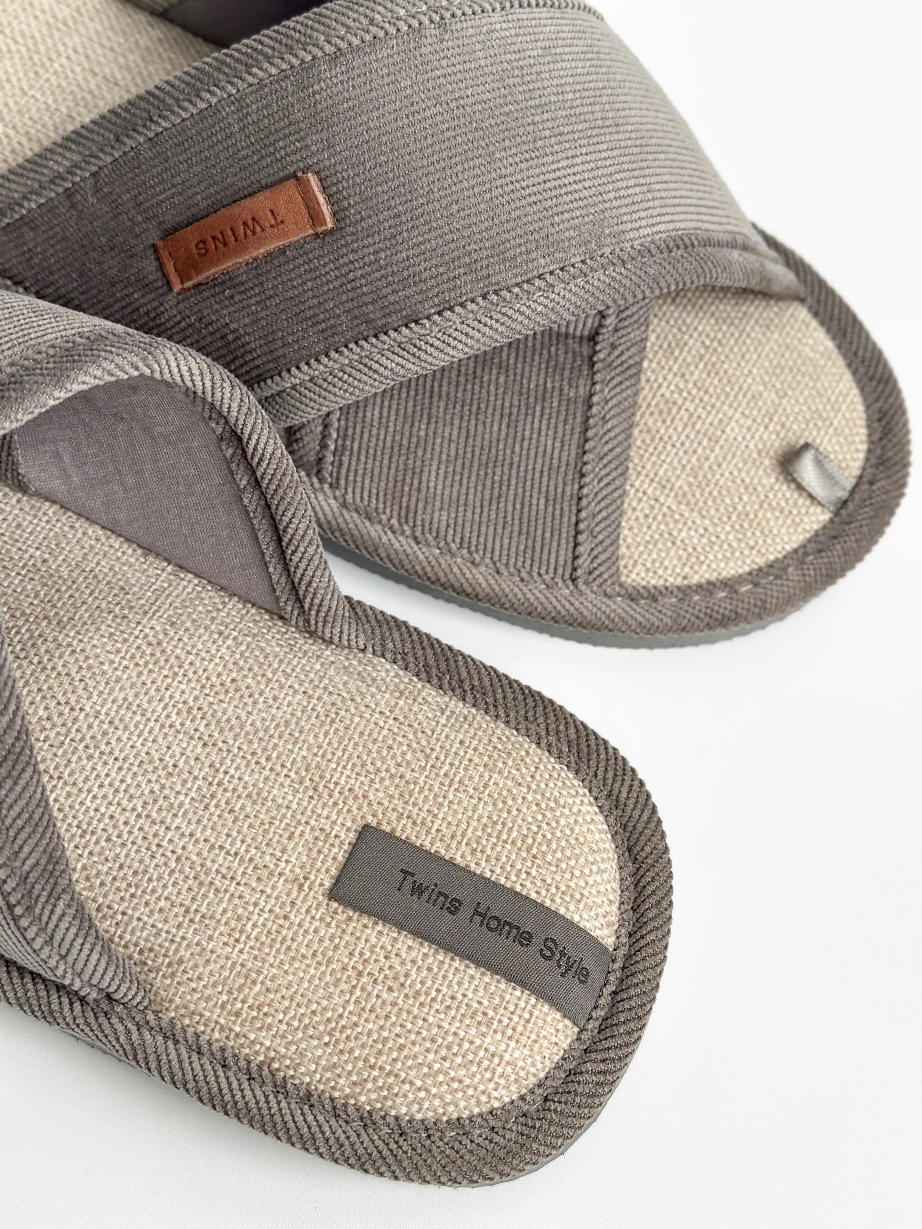 Men's slippers HS-VL corduroy X gray