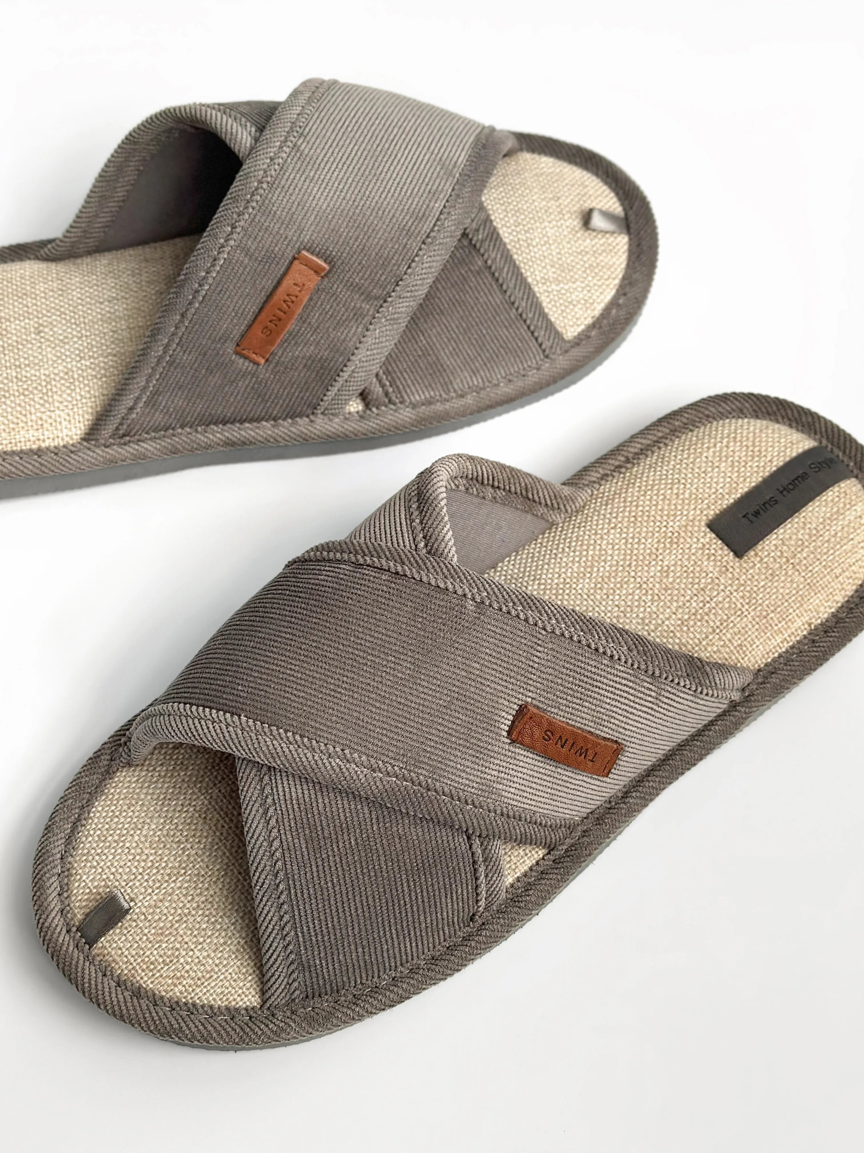 Men's slippers HS-VL corduroy X gray
