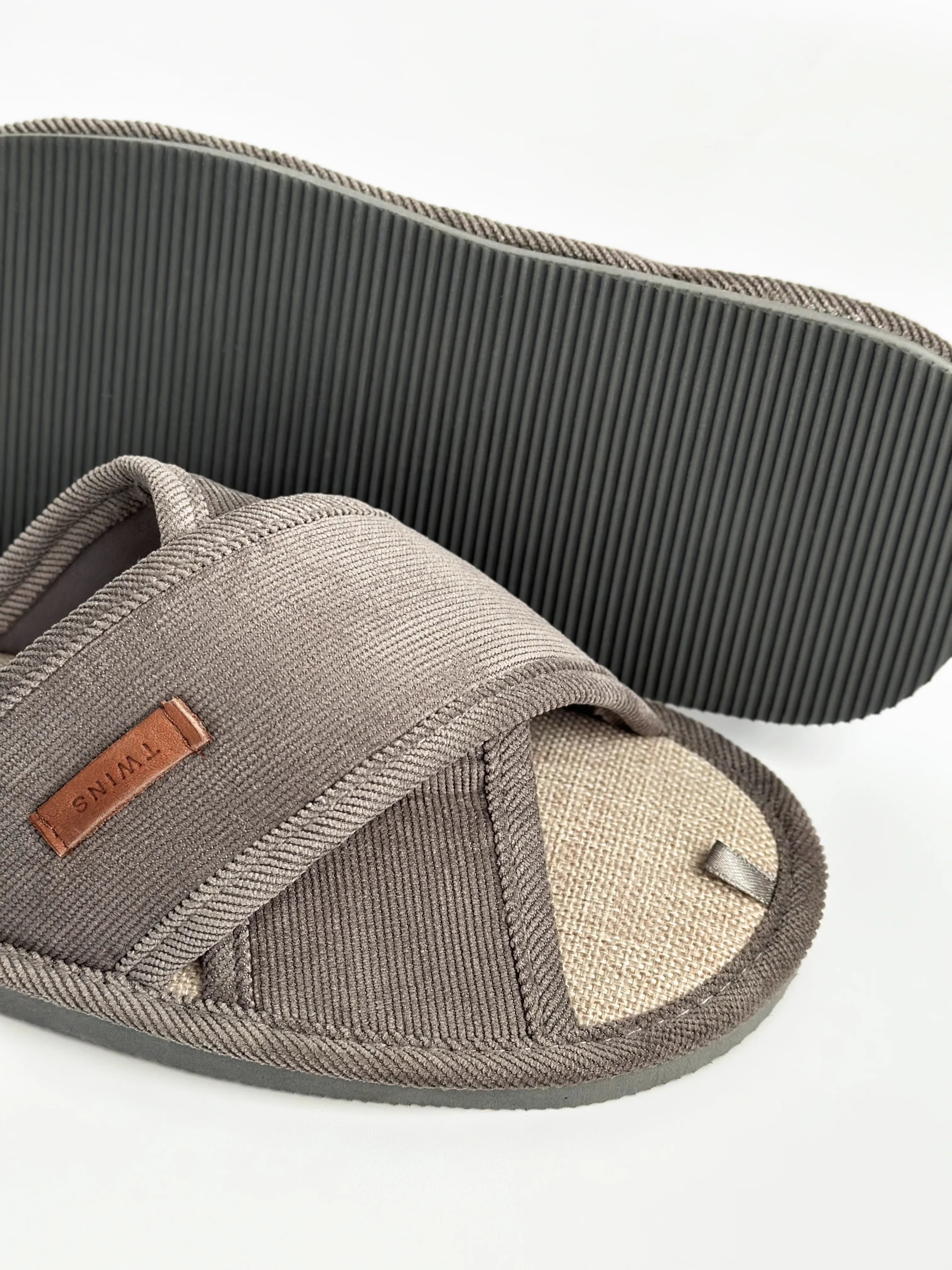 Men's slippers HS-VL corduroy X gray